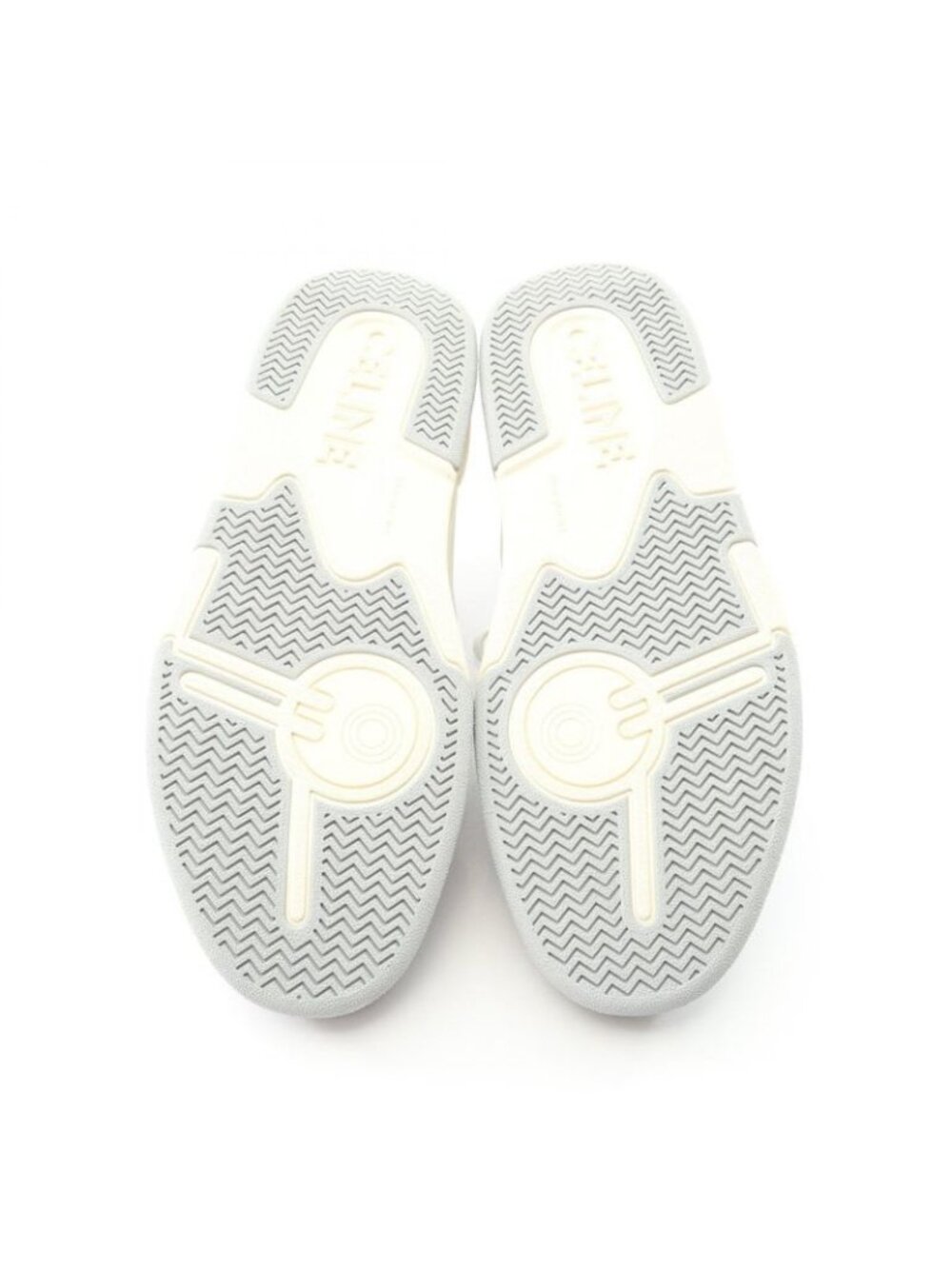 Celine Sneakers Triomphe C00 Dp40 White Gray Beige Leather - Picture 4 of 9